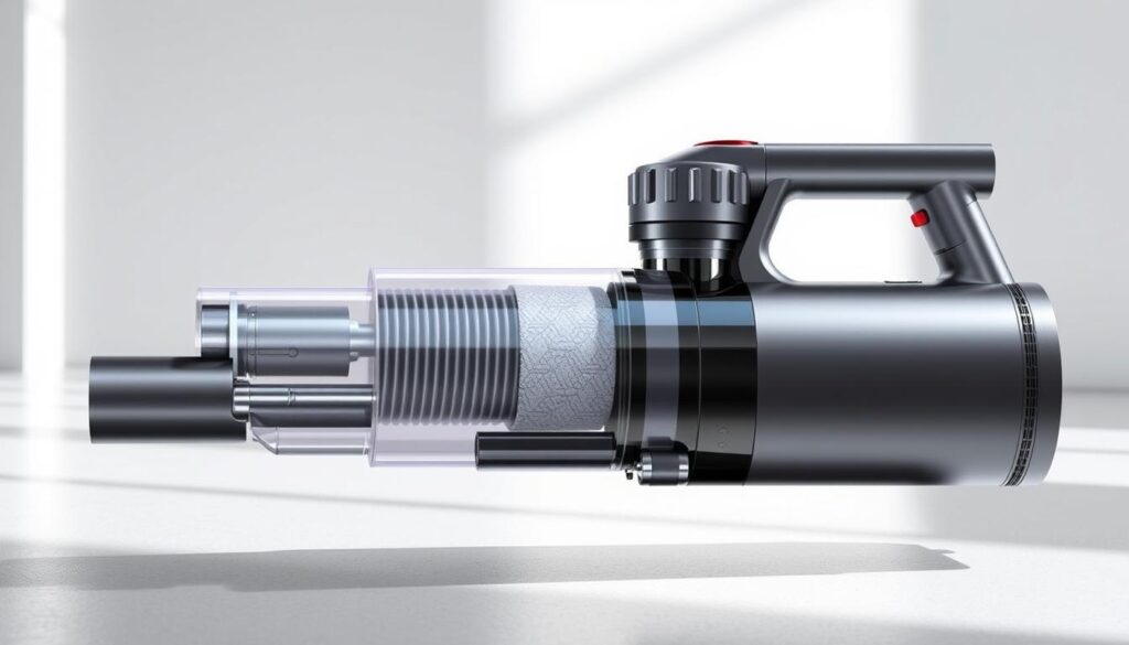 cordless vacuum cleaner filtration system